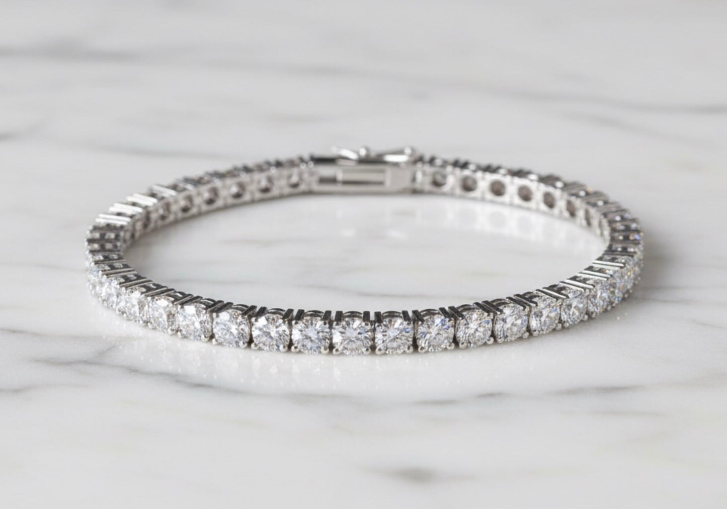 Sterling Silver Moissanite Tennis Bracelet