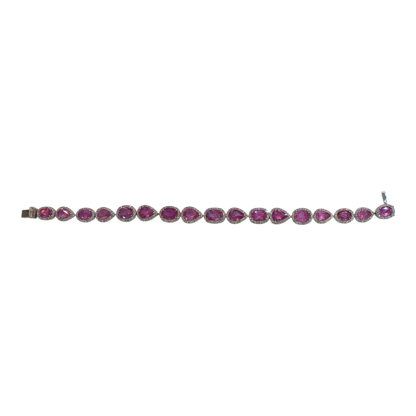 Pink Sapphire and Diamond Bracelet