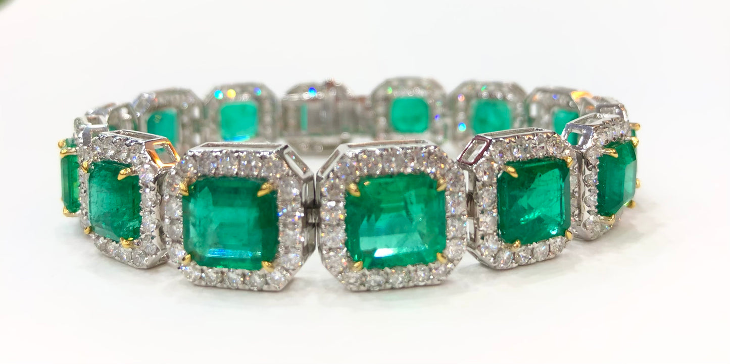 Emerald and Diamond Bracelet