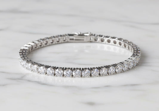 Sterling Silver Moissanite Tennis Bracelet